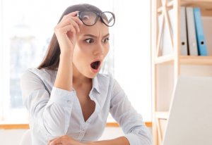 shocked at image on computer