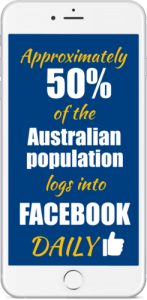 50 percent of the australian population facebook