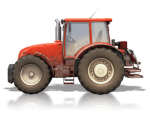 old red tractor used in farming training modules